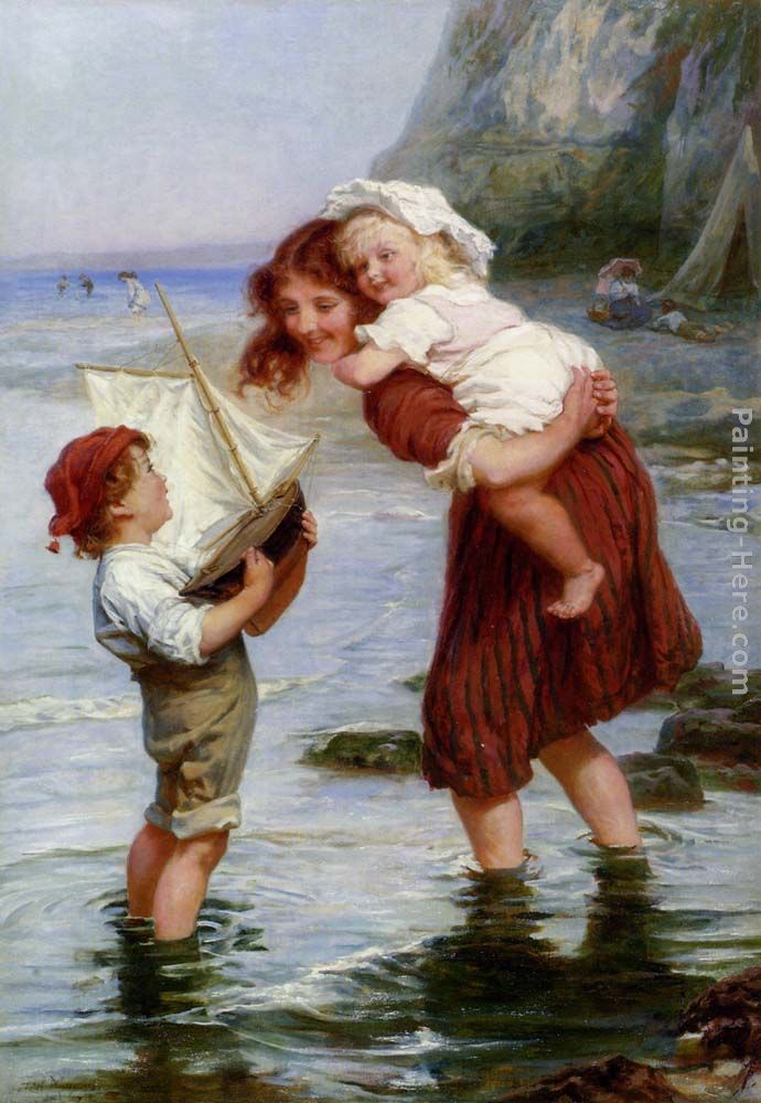 At Scarborough painting - Frederick Morgan At Scarborough art painting